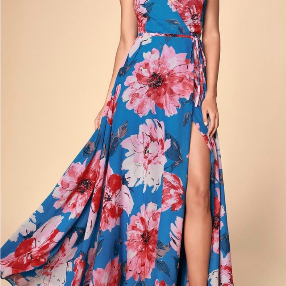 Floral Maxi Dress with Slit
